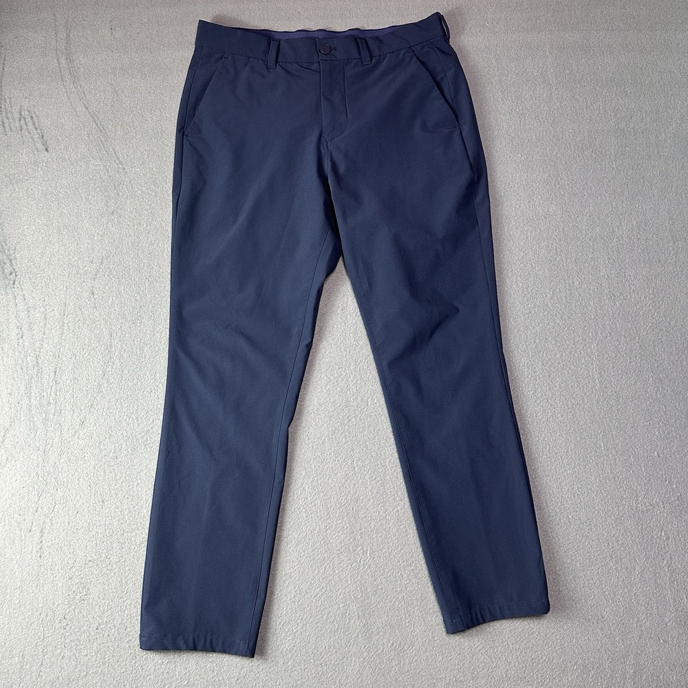 Mizzen Main Helmsman Slim Fit Performance Stretch Pants 32x30 Mens Blue Chino